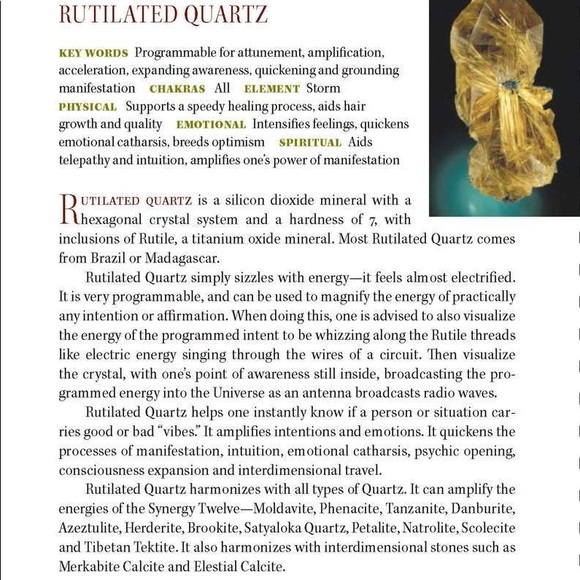 Golden Rutile Quartz Gemstone Crystal Bracelet - Picture 3 of 16